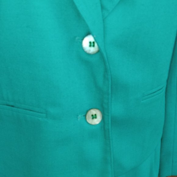 70s Vintage Teal 2pc suit - Picture 6 of 11